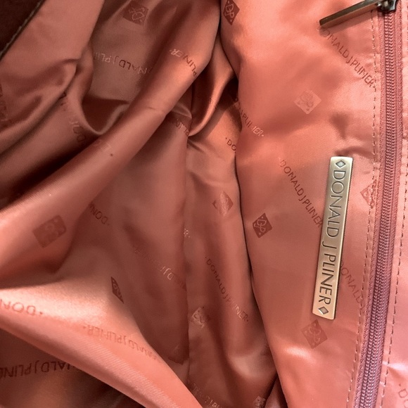 Donald J Pliner Expresso Sport Suede Ant Metallic Shoulder Purse - Picture 11 of 14